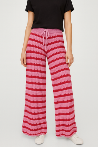 Strickhose gestreift