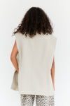 Oversized Blazer-Weste in Beige