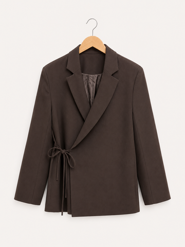 Wrap Blazer – Chocolate Brown