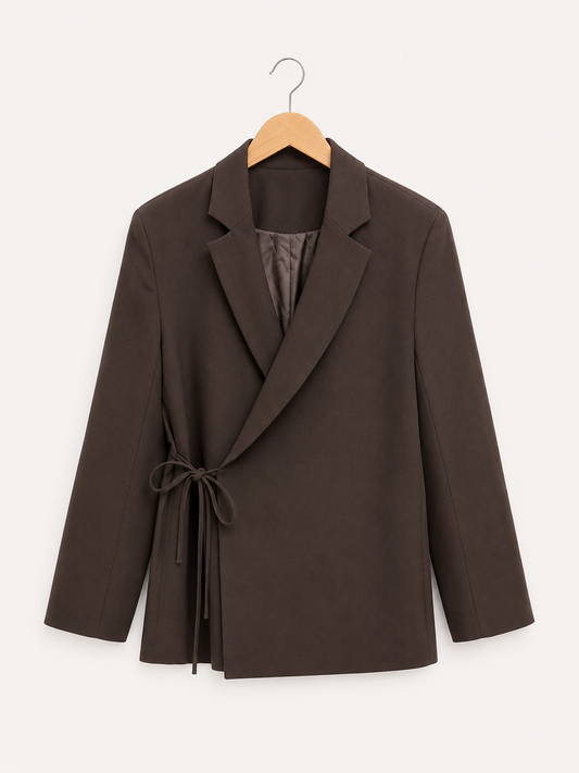 Wrap Blazer – Chocolate Brown