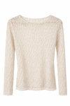 Spitzen Longsleeve mit Blumenmuster
