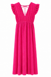 Musselinkleid pink kurzarm