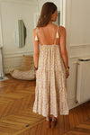 Stufen-Maxikleid mit floralem Allover-Print