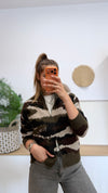 Camouflage Strickjacke