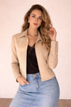 Nieten Wildlederoptik Jacke