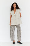 Oversized Blazer-Weste in Beige