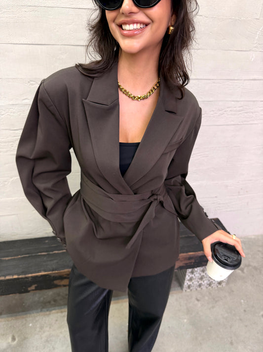Blazer mit Gürtel