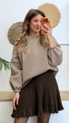 Weich fallender Strickrock mit Volants