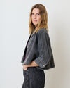Cropped Denim Jacke mit 3/4-Ärmeln