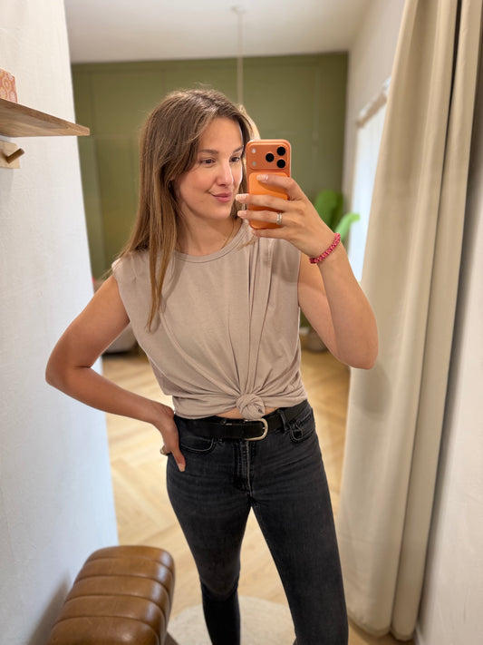 Basic Shirt mit Schulterpolstern