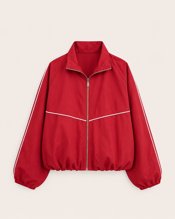 Sporty Blouson Jacke – Rot