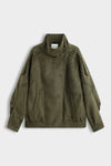 Suede Look Blouson – Khaki