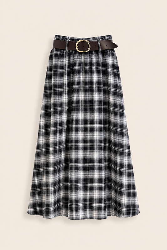 Karierter Maxi-Rock