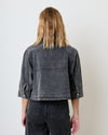Cropped Denim Jacke mit 3/4-Ärmeln