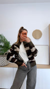 Camouflage Strickjacke