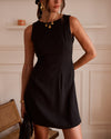Rückenfreies Minikleid Schwarz