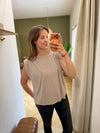 Basic Shirt mit Schulterpolstern