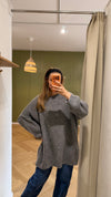 Long Grobstrick Pullover