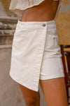 Skort Jeans weiß