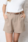 Elegante High Waist Shorts mit Gürtel