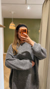 Long Grobstrick Pullover