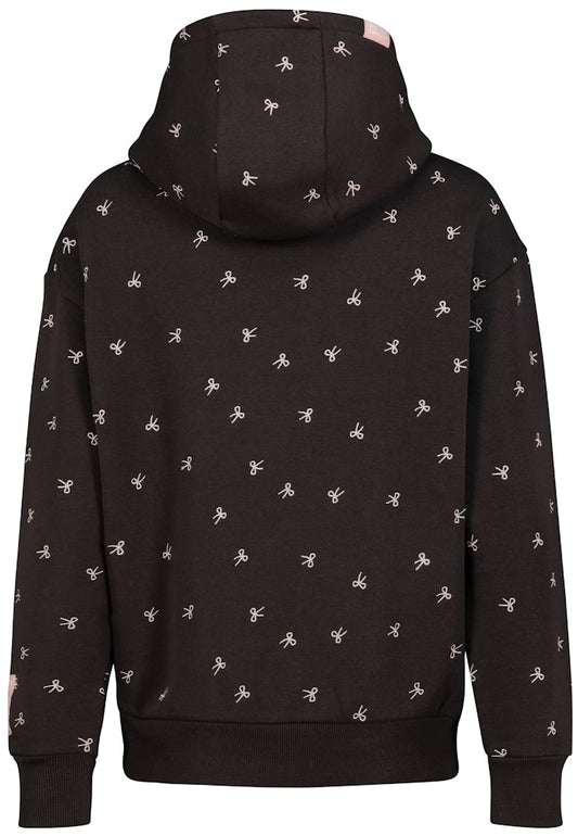 Hoodie mit Schleifen-Stickerei