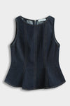 Denim Top mit Schößchen