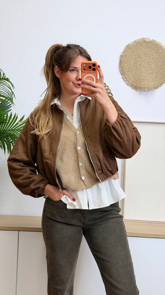 Wildlederoptik-Jacke H4315