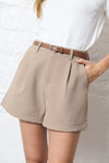 Elegante High Waist Shorts mit Gürtel