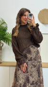 Strickpullover mit Spitzenschleife