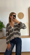 Wellenstrickjacke