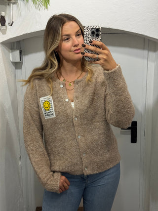 Cardigan Smiley beige
