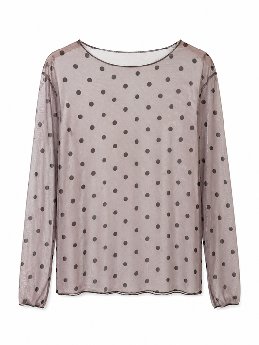 Mesh Longsleeve Dots Oversized