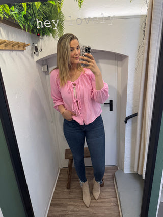Musselinbluse mit Schleifen