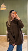 Long Grobstrick Pullover