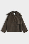 Short Trench Jacket – Chocolate Brown