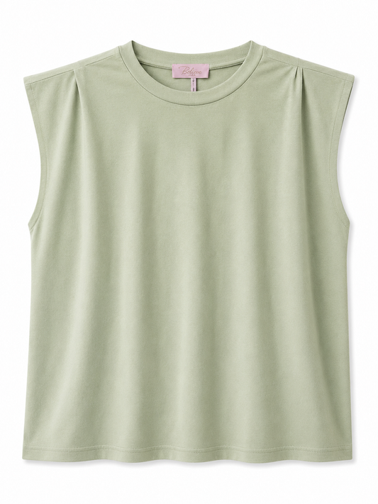 Basic Shirt mit Schulterpolstern