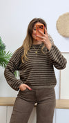 Stripe Pullover langarm