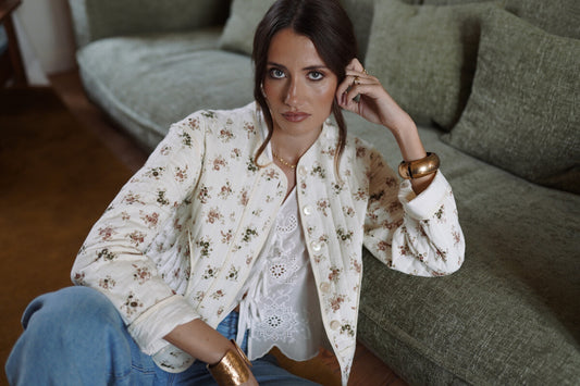 Florale Steppjacke