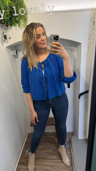 Musselinbluse mit Schleifen