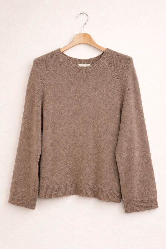 Baby Alpaka Pullover Taupe