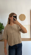 Kurzarm Strickcardigan