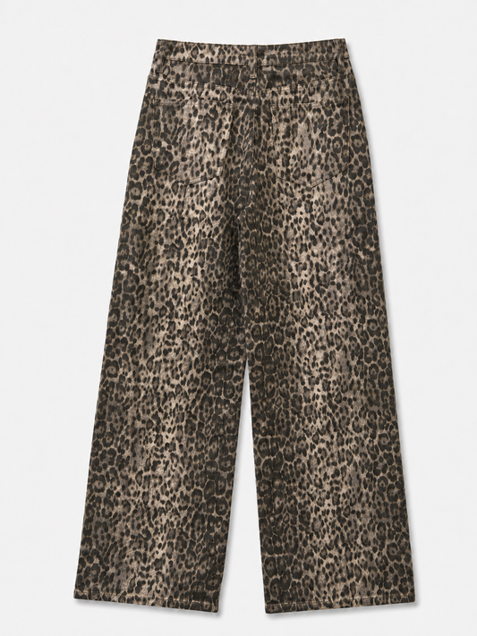 Leo Hose Wide Leg braun