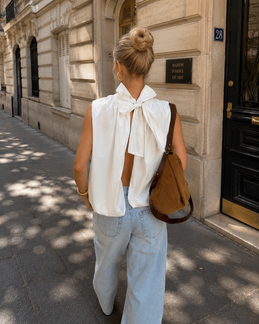 Rückenfreie Bluse