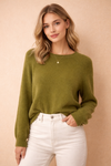 Baby Alpaka Pullover grün