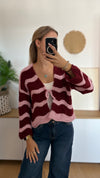 Wellenstrickjacke