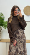 Strickpullover mit Spitzenschleife