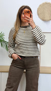 Stripe Pullover langarm