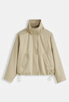 High Collar Jacket – Beige