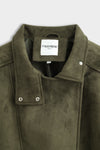 Suede Look Blouson – Khaki